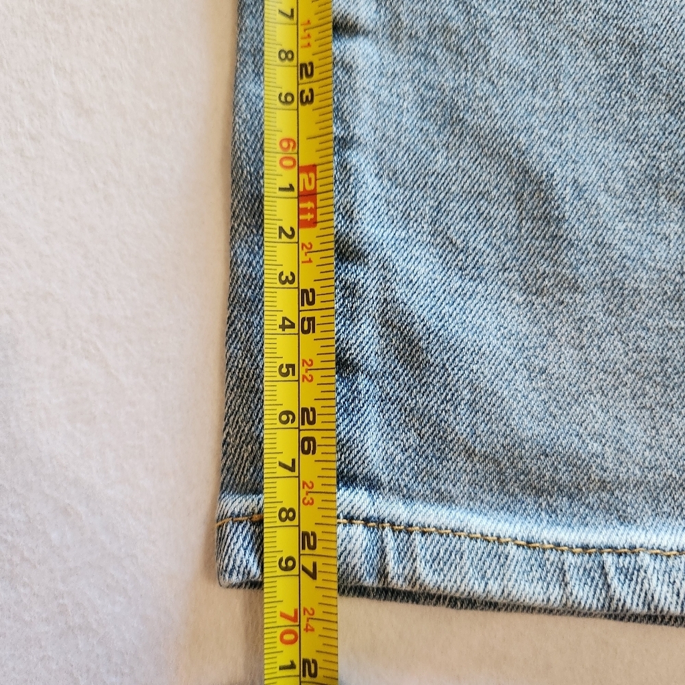 Abound High Rise Button Fly Straight Leg Distressed Jeans Size 29 - Picture 8 of 14